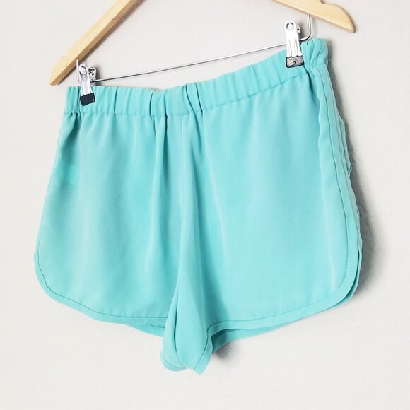 Rag & Bone Jess Short in Aqua Sky Blue Size 8 $255 USA Designer Flowy Curved Hem - Picture 7 of 16